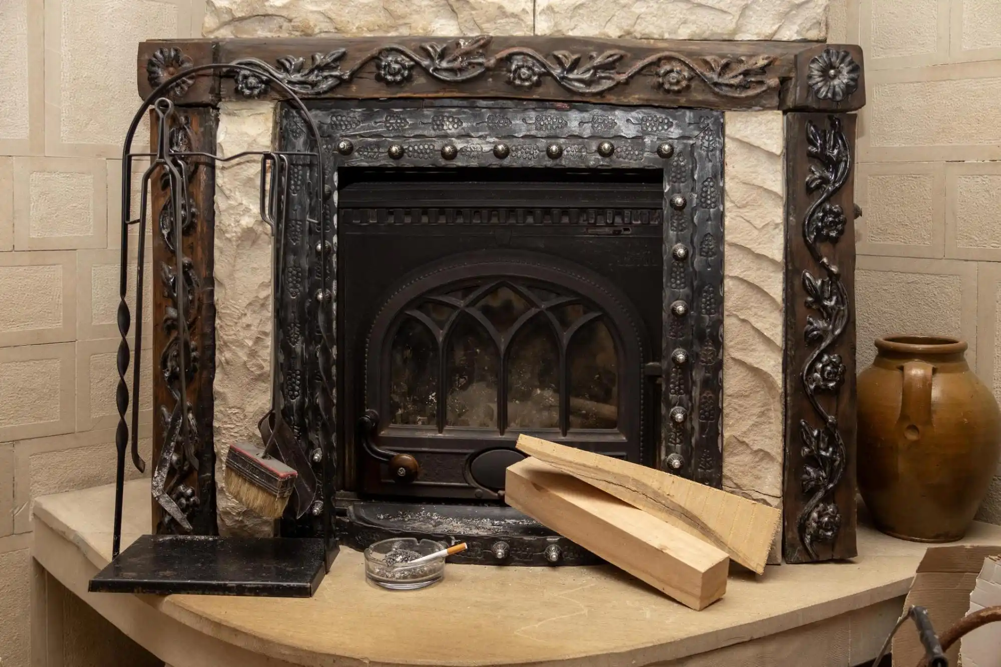 Luxury Stone Fireplace Surround